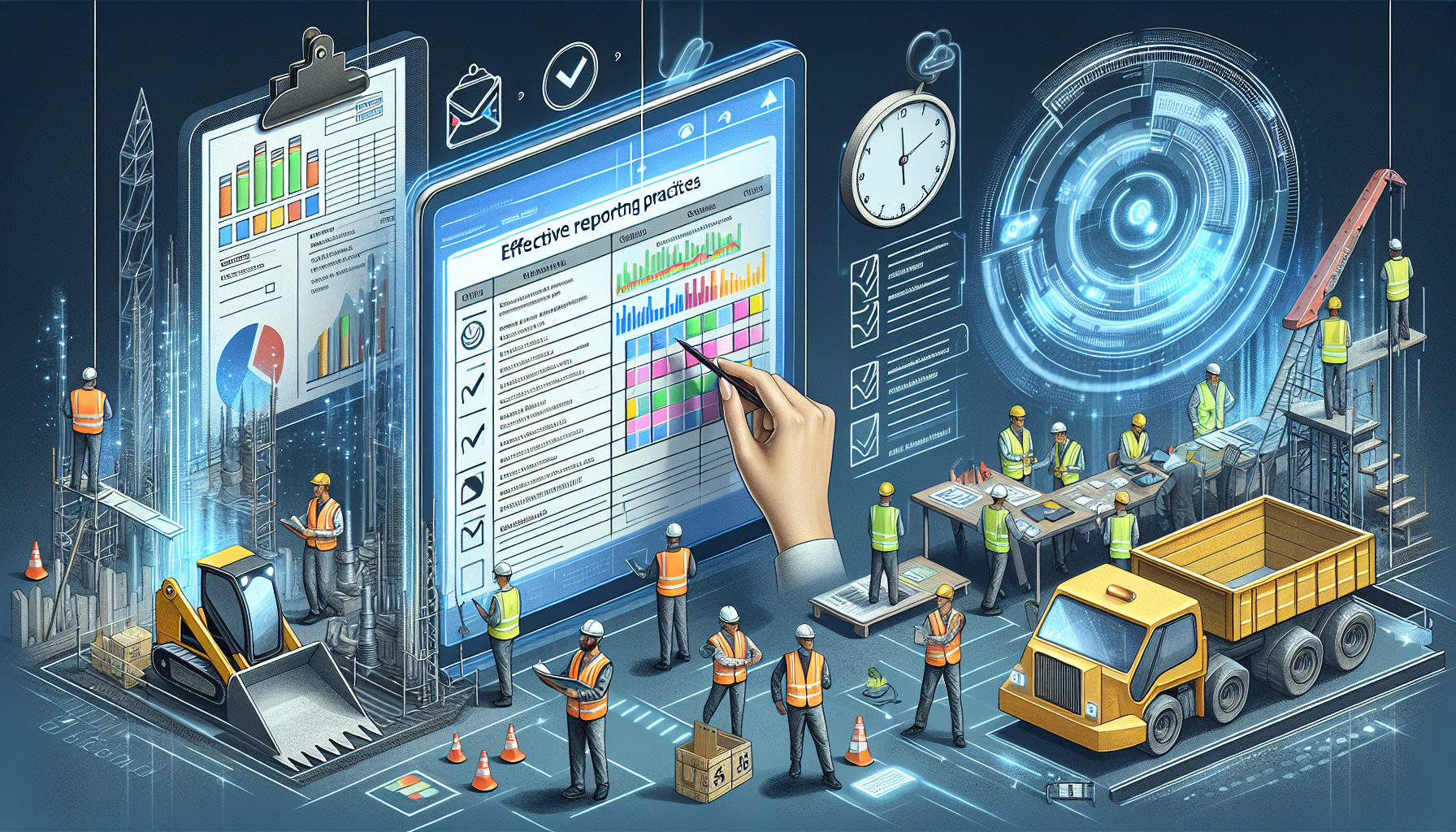 Illustration of effective construction reporting practices